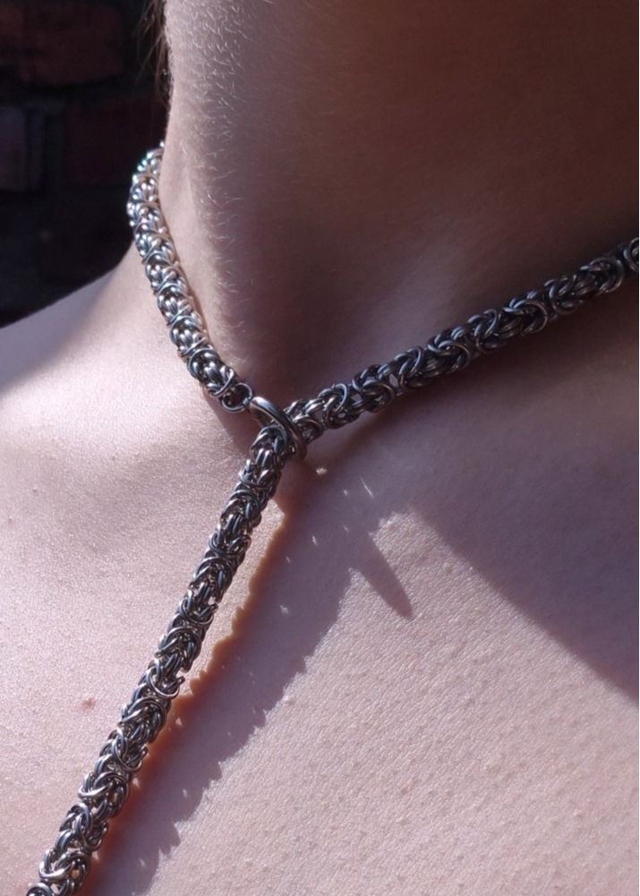 DRAGO naszyjnik chainmail ze smokiem