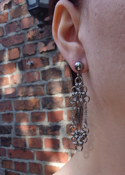 CAGE kolczyki chainmail