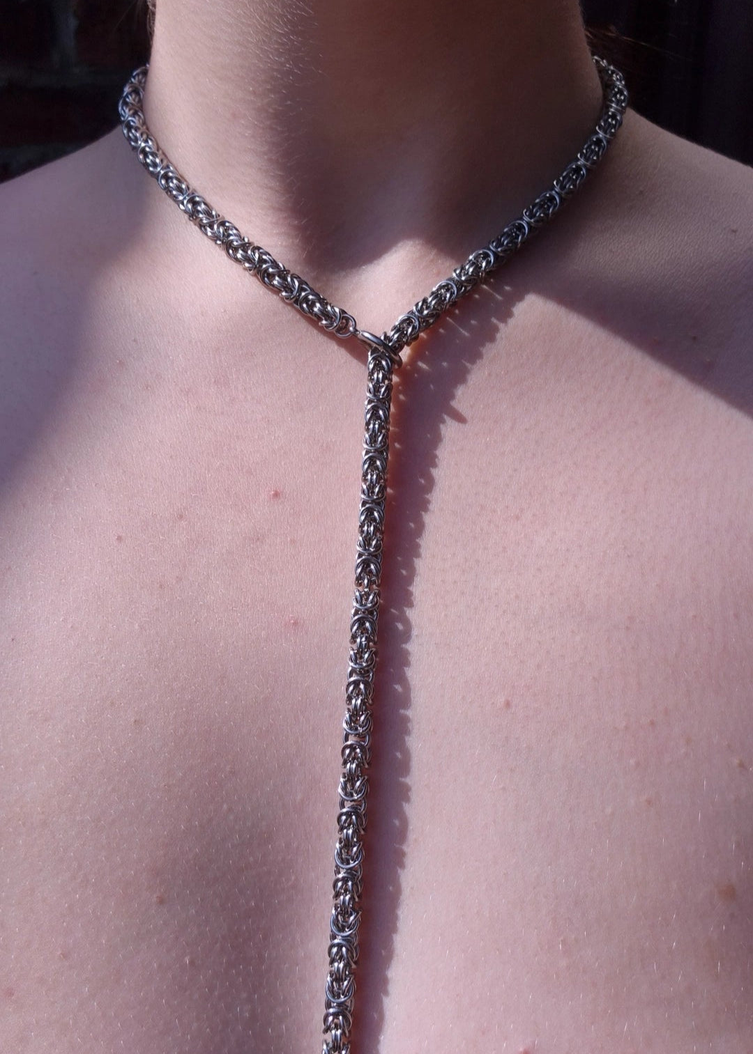 DRAGO naszyjnik chainmail ze smokiem